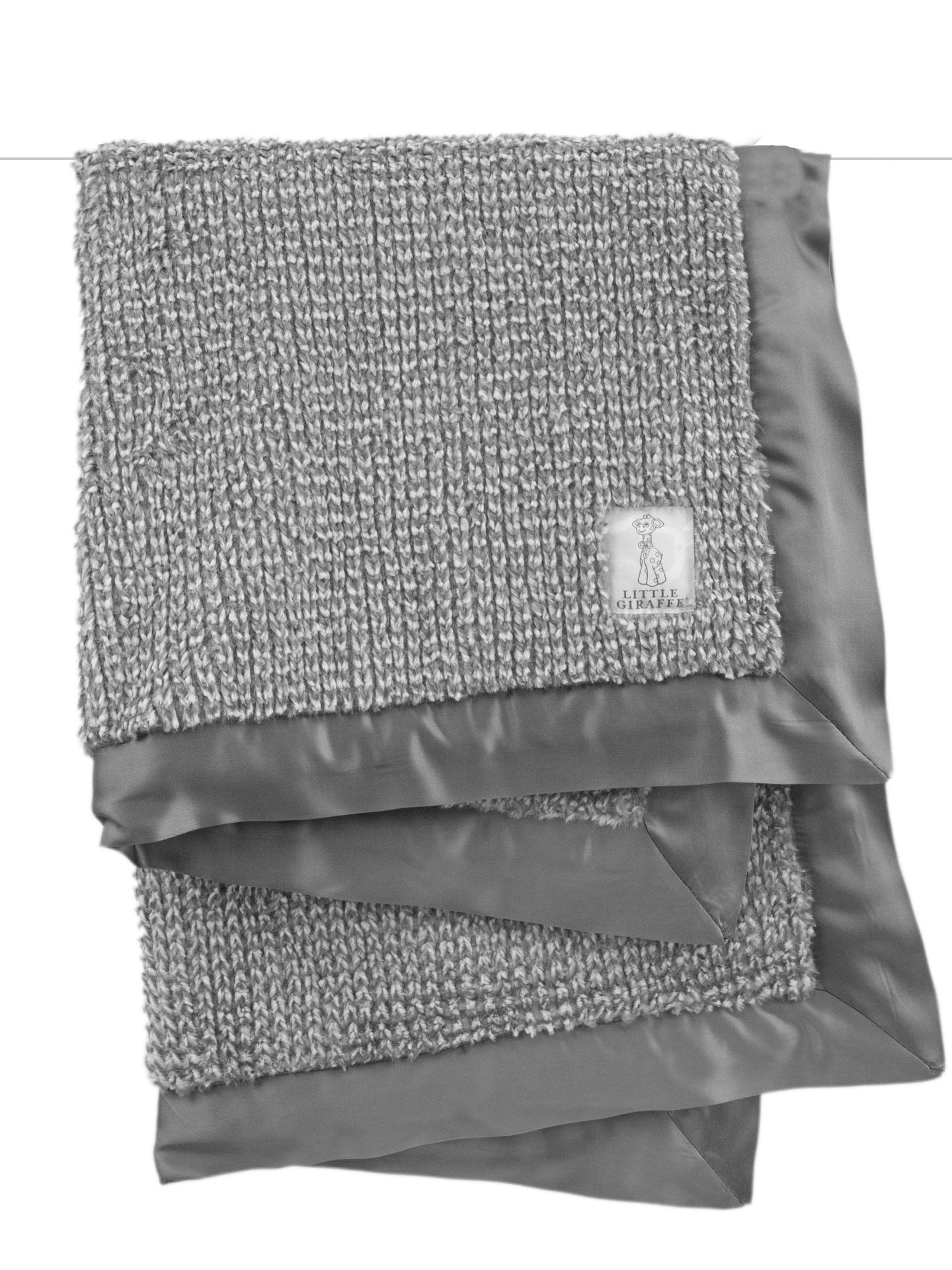 Little Giraffe | Luxe™ Herringbone Baby Blanket | Charcoal